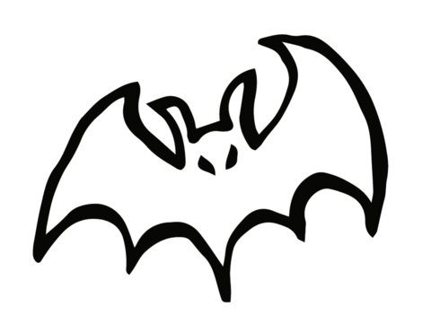 Scary Halloween Bat Coloring Page